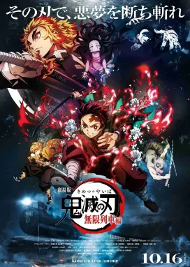 Смотреть аниме онлайн Клинок, рассекающий демонов: Бесконечный поезд. Фильм